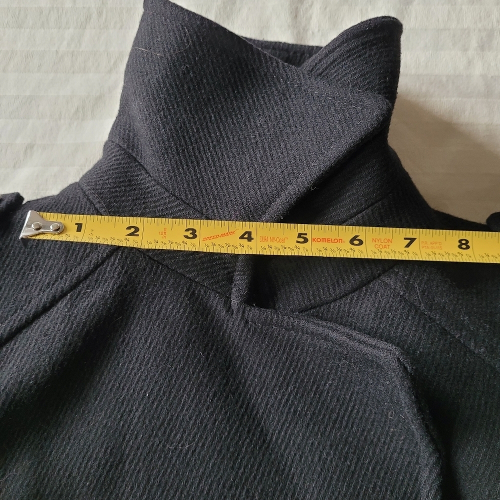 LIZ CLAIBORNE Elegant Black Double-Breasted Women's Coat - Picture 15 of 16